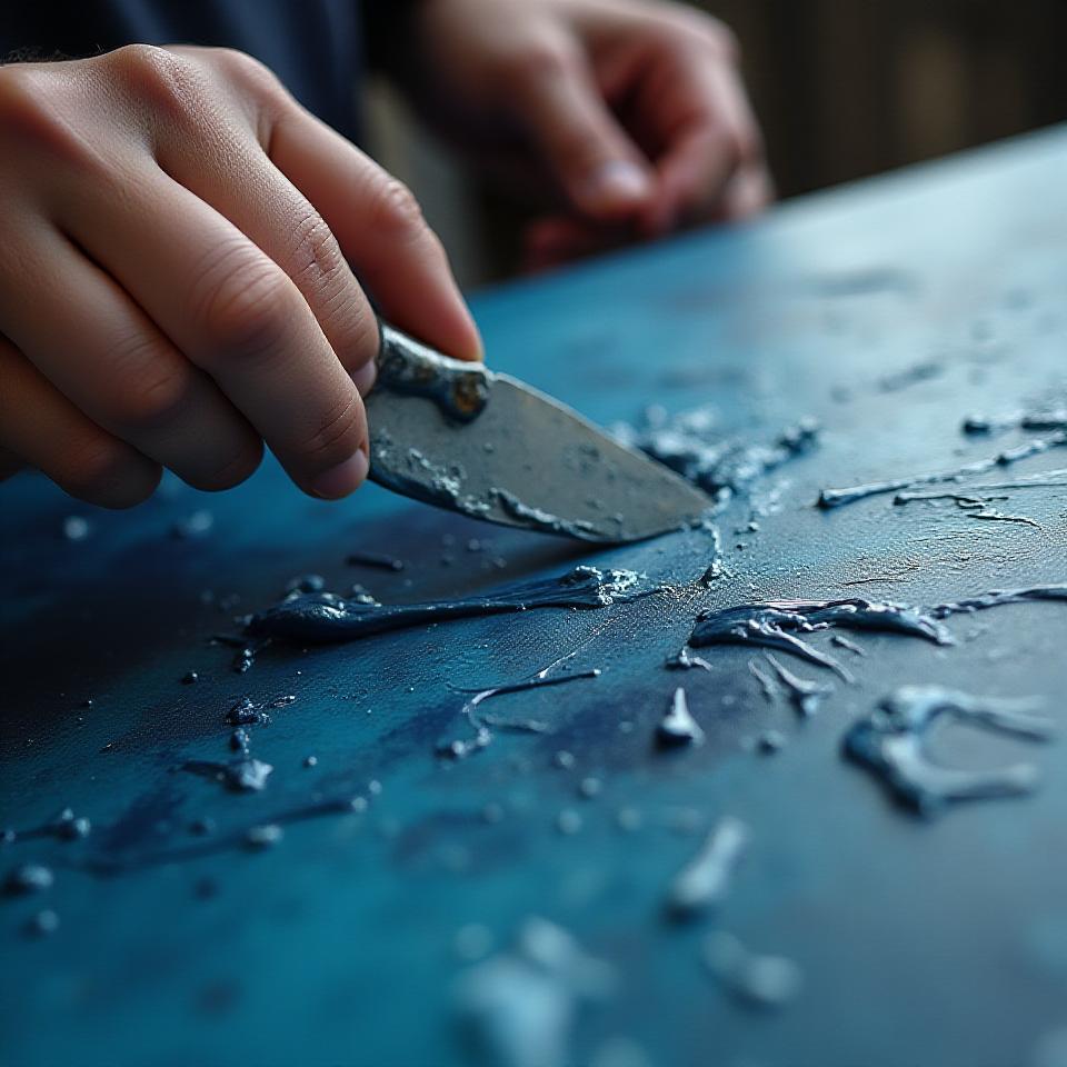 Artiste créant les motifs abstraits Borealis Threads