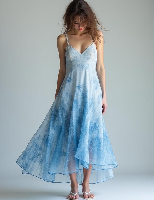 Robe Midi Imprimé Givre